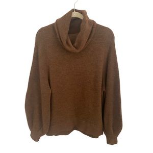 The Group by Babaton Brown Oversized Turtleneck Sweater